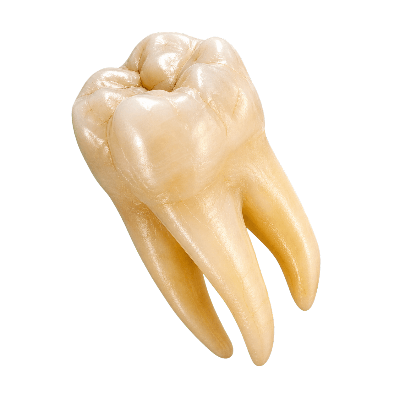 Muela natural de alta estética en detalle